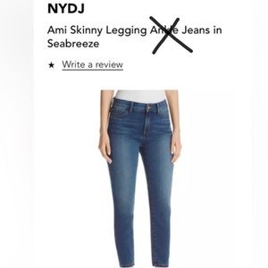NWT NYDJ Ami Skinny Leggings Sea Breeze 00